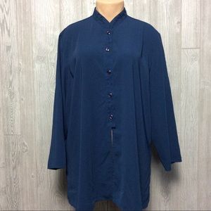 Maggie Blue Blouse PLUS SIZE 3X